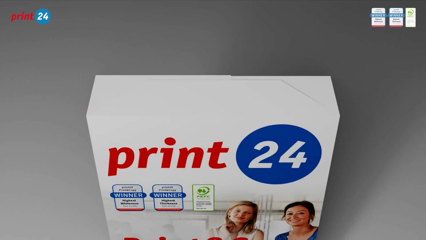 print24 Druckerpapier Kopierpapier A4 80 g – 2500 Blatt (5×500) Premium Weiß, Testsieger, PEFC - zertifiziert, hohe Weiße, gestochen scharfer Druck - FUXL - Shopify