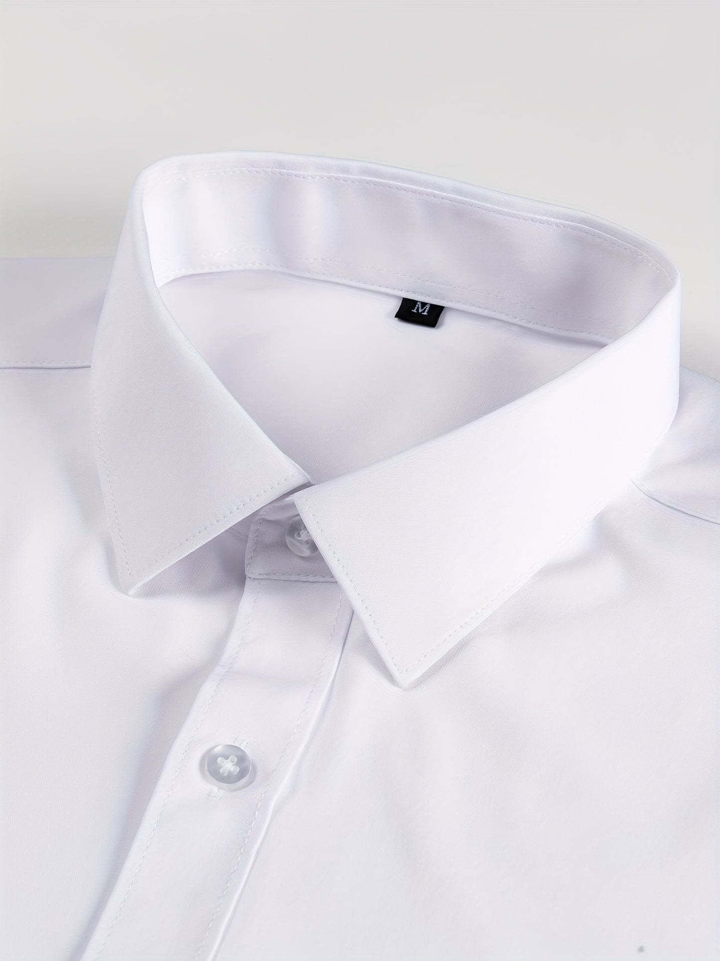 2er-Set Herren-Shirts – Einfarbig, elastisch, Ice-Silk-Stoff, atmungsaktiv & bequem, Business-Casual mit Zwei-in-Eins-Kragen, pflegeleicht
