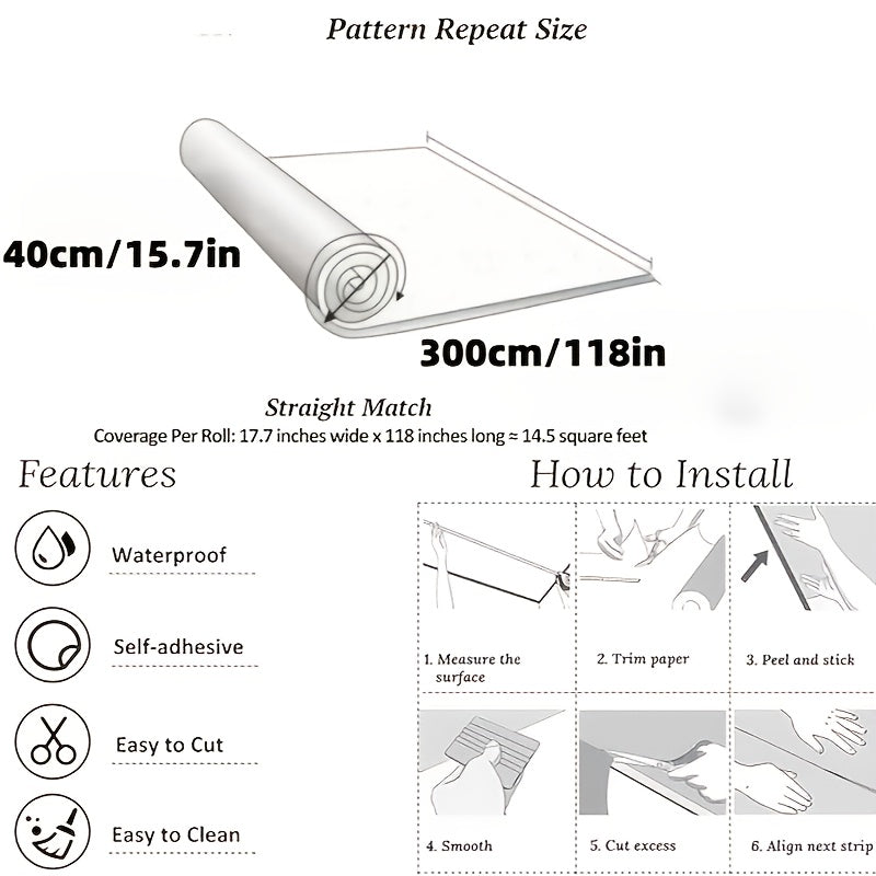 Große Rolle Bodenfliesen-Sticker 39,88x299,97 cm – Selbstklebend, 3 mm dick, modernes Marmor-Design in Weiß/Grau/Gelb – ablösbar, ideal für Küche & Bad