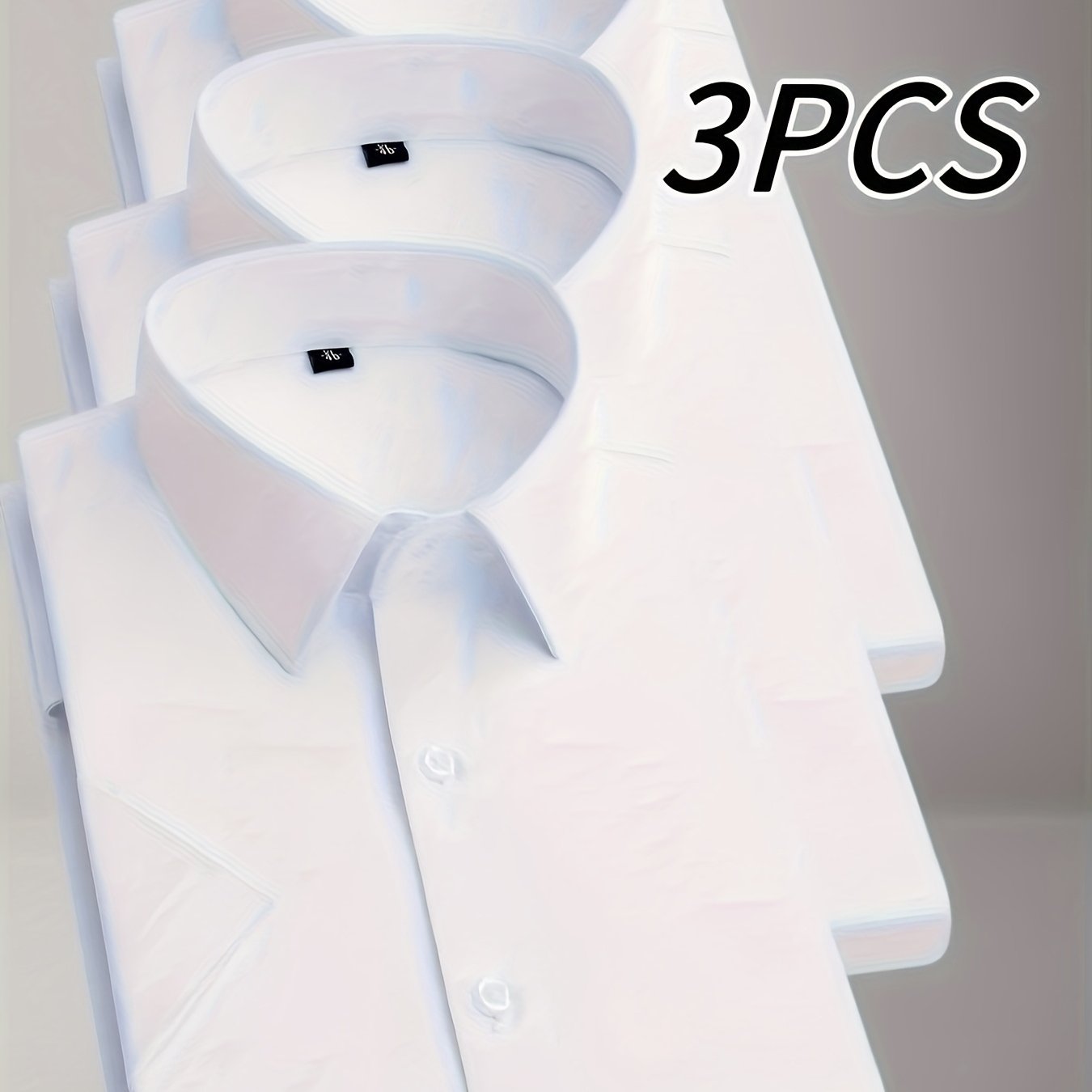 3er-Set Herren Sommerhemden – Ice-Silk-Stoff, atmungsaktiv, leicht & elegant, einfarbig, knitterfrei, ideal für Büro, Party & Freizeit