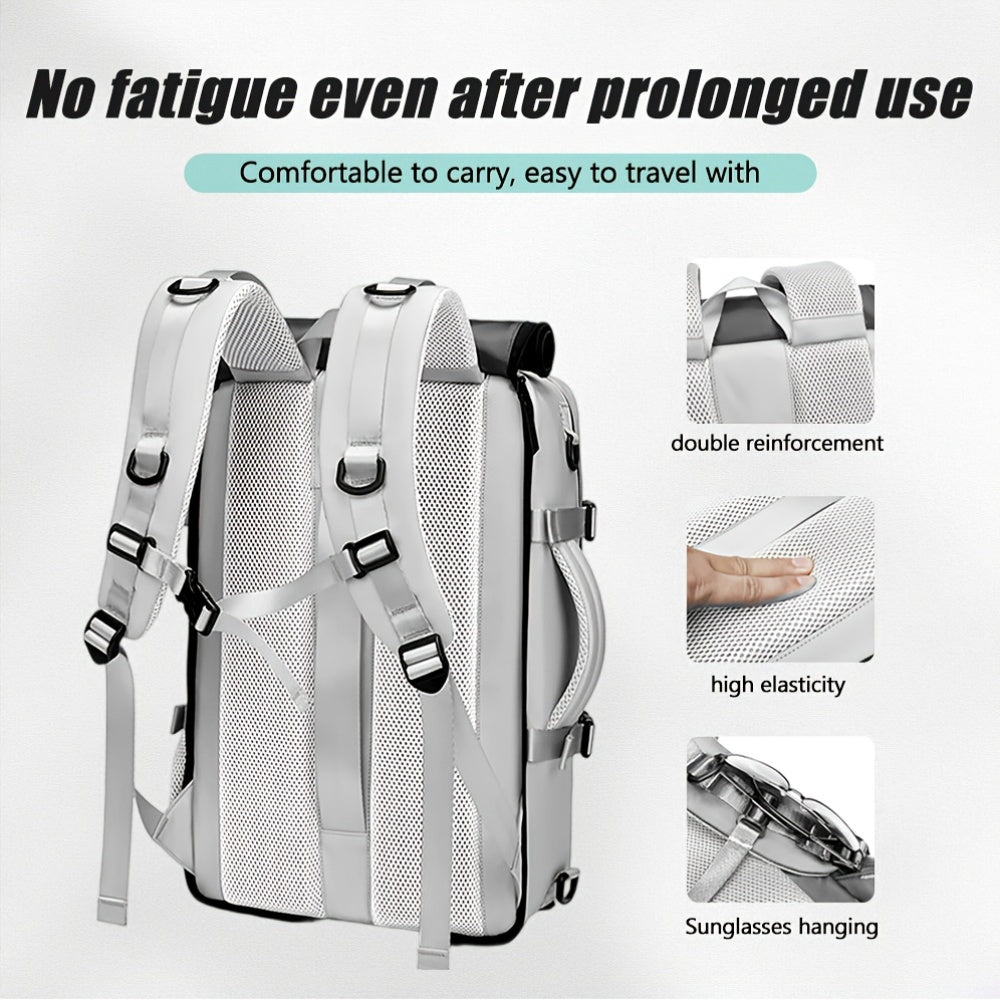 Großer Fashion-Rucksack mit Schuhfach – 40,64 cm Laptopfach, stilvolle Reisetasche, Business & Freizeit, multifunktional für Kleidung, Kosmetik & Camping
