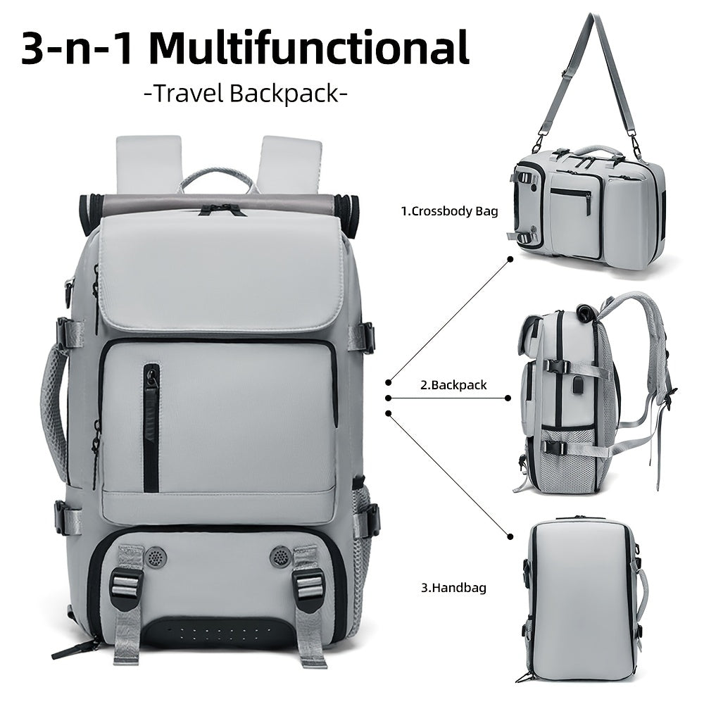 Großer Fashion-Rucksack mit Schuhfach – 40,64 cm Laptopfach, stilvolle Reisetasche, Business & Freizeit, multifunktional für Kleidung, Kosmetik & Camping