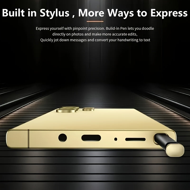 S25 Ultra 2025 Smartphone 6,8" HD Display, Android 14, 12+512GB, Dual-Kamera, 6800mAh Akku, Face Unlock, GPS, Stylus, Kopfhörer, Kabel & Hülle