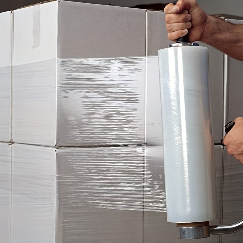 1 Rolle Industrie - Stretchfolie 45cm x 250m, 2,5kg – starke, reißfeste Palettenfolie für Lagerung, Versand & Umzug mit rutschfestem Griff (1 Packung) - FUXL - Shopify