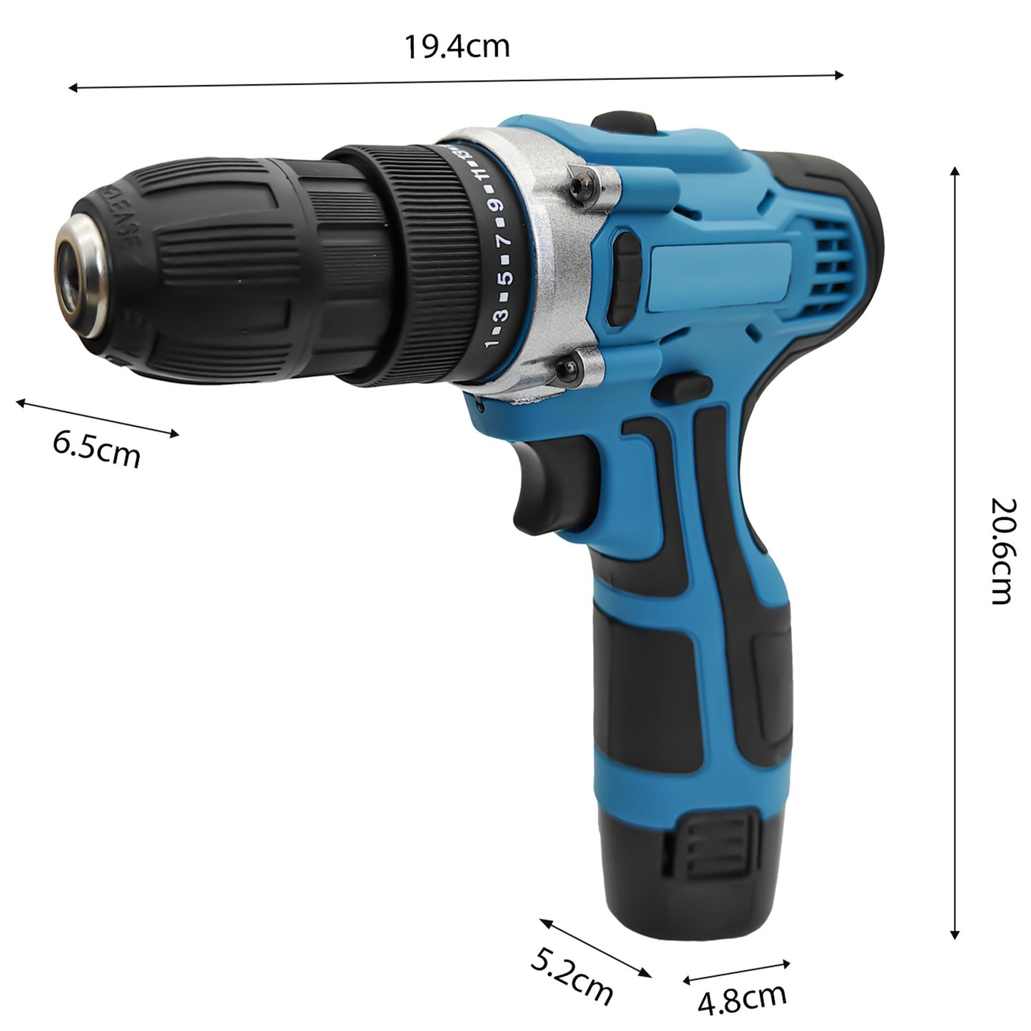 Mini Akku-Bohrmaschine 12V – Leichtes Schrauberset mit 2x 1500mAh Lithium-Akku, 50N.m Drehmoment, 23 Zubehörteilen, kabellos & ideal für DIY