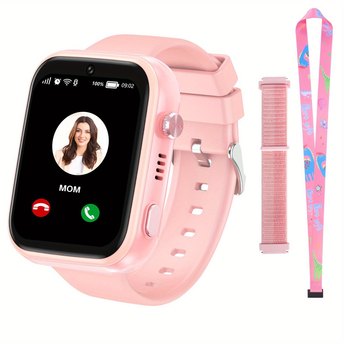 Premium LTE(4G) Smartwatch für Kinder – Android Uhr mit GPS, WLAN, SOS, Musik, ultradünn, mit integrierten Ohrhörern, ideal für Schule & Freizeit