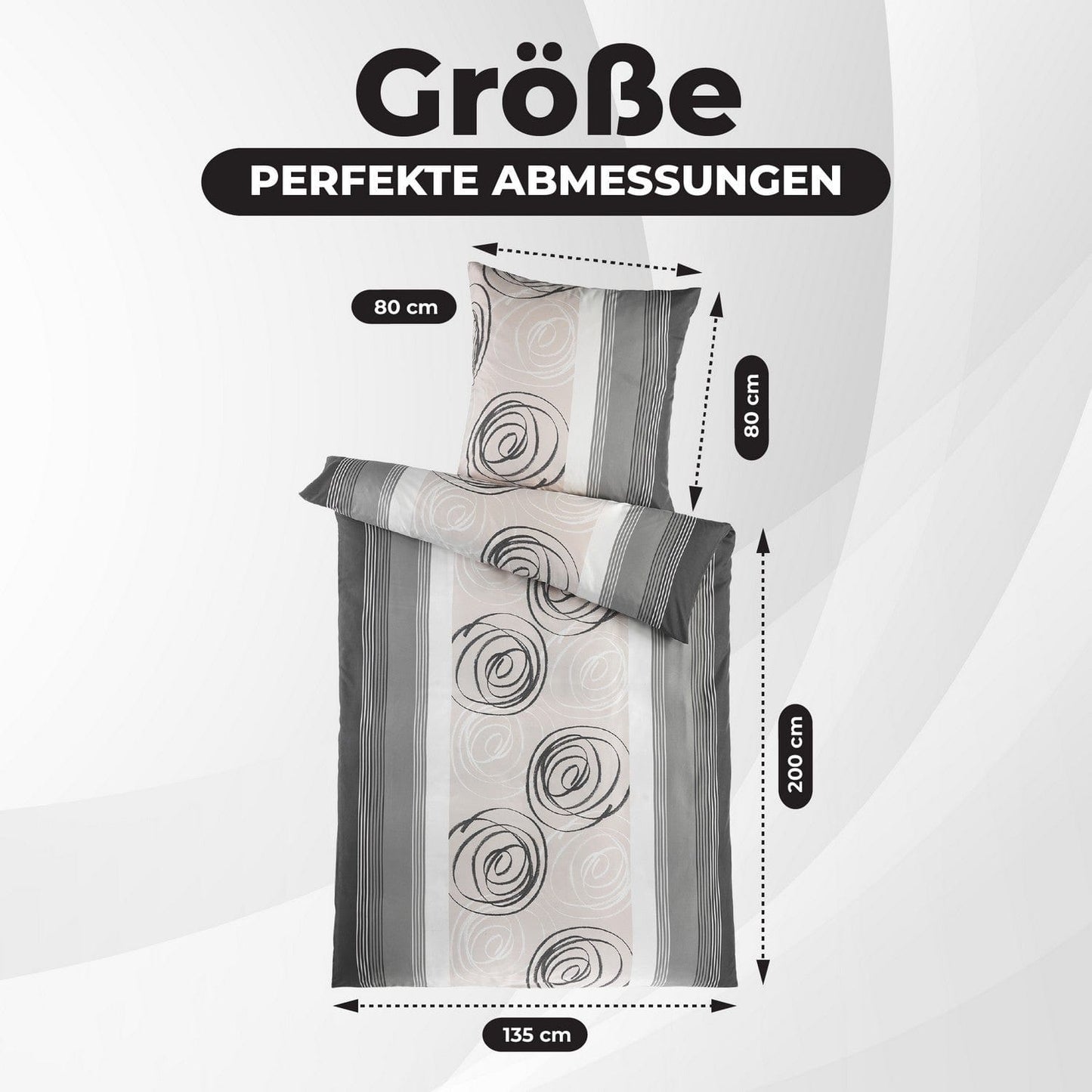 Modernes Bettwäsche-Design -Set 135x200 cm – 4-teilig