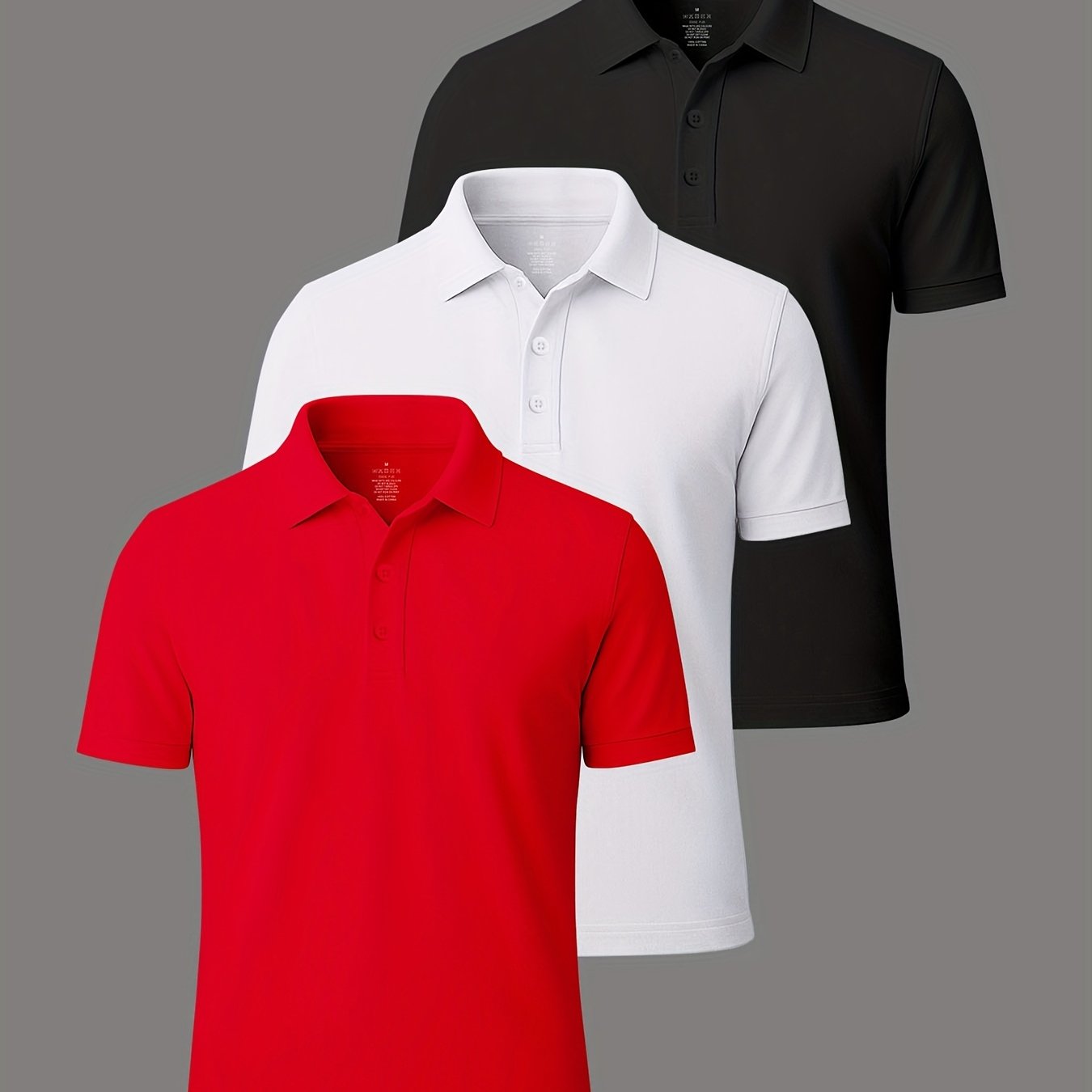 3er-Pack Herren-Polo-Shirts – gekämmte Baumwolle, atmungsaktiv & bequem, klassischer Stil für Business & Freizeit, Sommer-Essentia