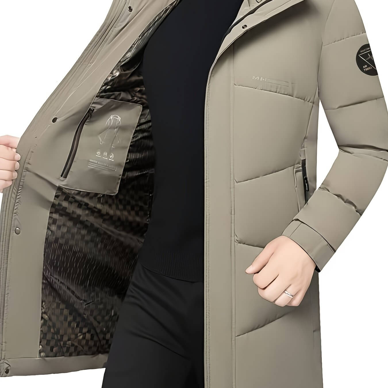 Herren Winterjacke mit Kapuze – winddicht, leicht und ideal für Outdoor-Aktivitäten. – hochwertig verarbeitet