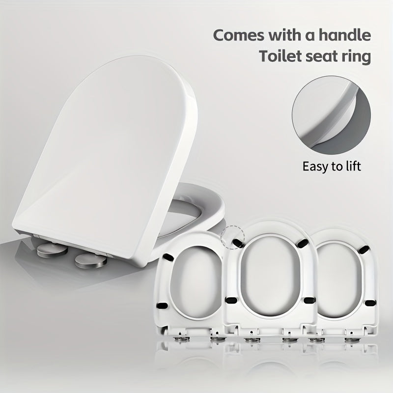 Toilettendeckel- & Tankabdeckung – Ultra-dünnes Design, langlebiges PP, einfache Montage, U-/V-/Quadrat-kompatibel, Komfort für Bad