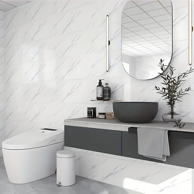 Produktbild von 52x Marmor-Design PVC Wandsticker – Wasserfest & abnehmbar für Bad, Küche, Wohnzimmer, Schlafzimmer – Renovierung & Dekoration – hochwertig verarbeitet für tägliche Anwendung