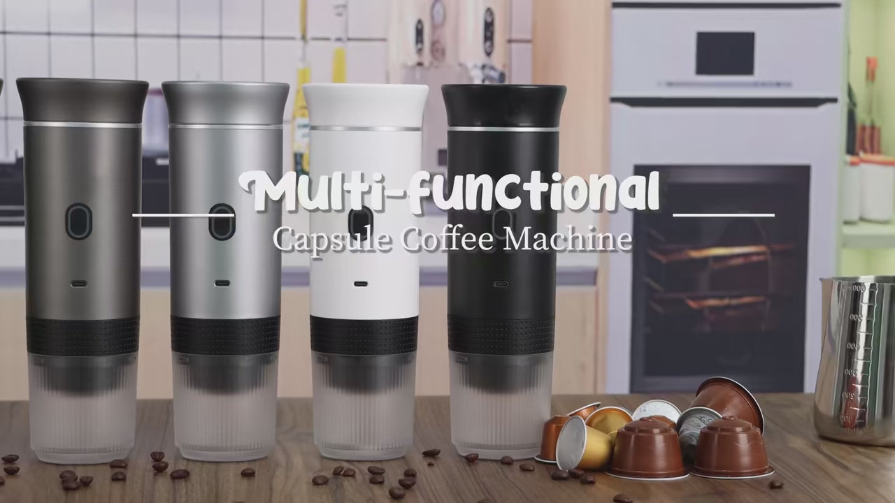 Tragbare drahtlose Espressomaschine für Auto, Zuhause & Camping – 3-in-1 Kaffeemaschine – hochwertig verarbeitet für tägliche Anwendung