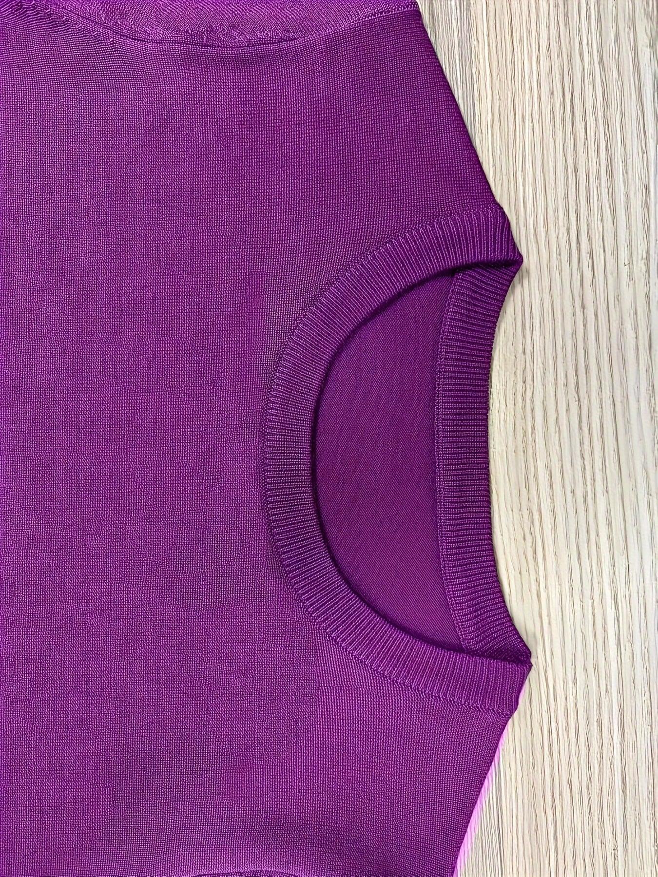 Damen Langarm-Top Color-Block – Weicher Rundhals Pullover mit Streifen, Bequem & Elegant für Frühling, Herbst & Winter - FUXLShop