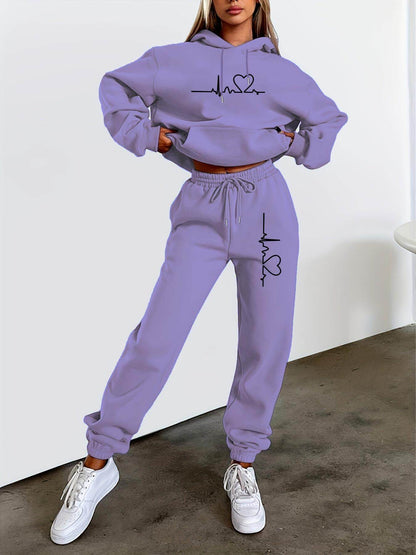 Zweiteiler Cozy – Fleecegefütterter Hoodie & Joggin