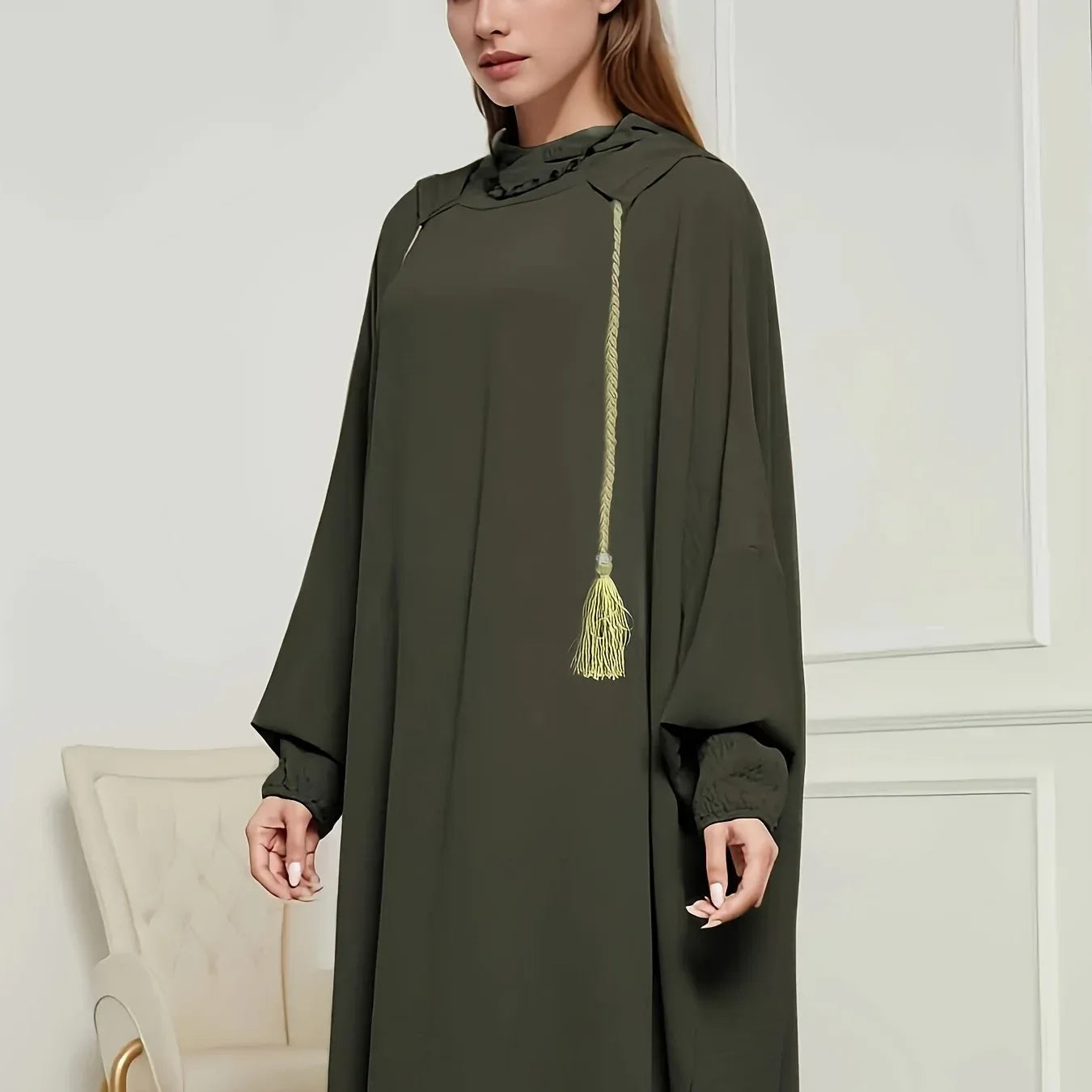 Plus Size Ice-Fiber Hijab Khimar – Faltenfrei, Leicht & Locker | Kapuzen‑Kopftuch für Damen | Frühling Sommer Herbst - FUXLShop