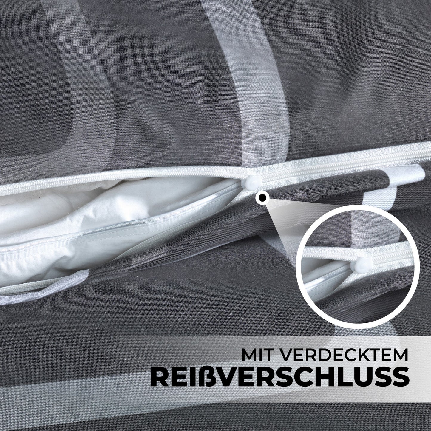 Bettwäsche-Set 135x200 4-teilig – Allergikerfreundlich – Spannbettlaken 135x200 & Kissenbezug 80x80 | Modern & Hochwertig