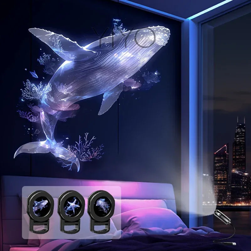 USB-LED Projektorlampe Meeres-Motive – Nachtlicht Geschenkidee - FUXLShop