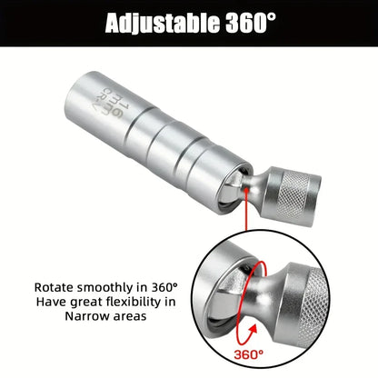 Zündkerzenschlüssel Magnetisch 2er Set - 14/16mm mit Kardangelenk - Heavy Duty - FUXLShop
