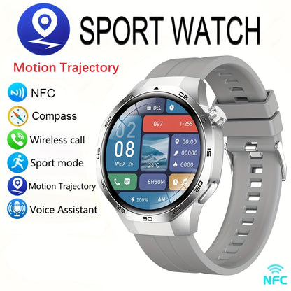 GPS Smartwatch Herren 1.53" HD Display 100+ Sportmodi NFC Bluetooth