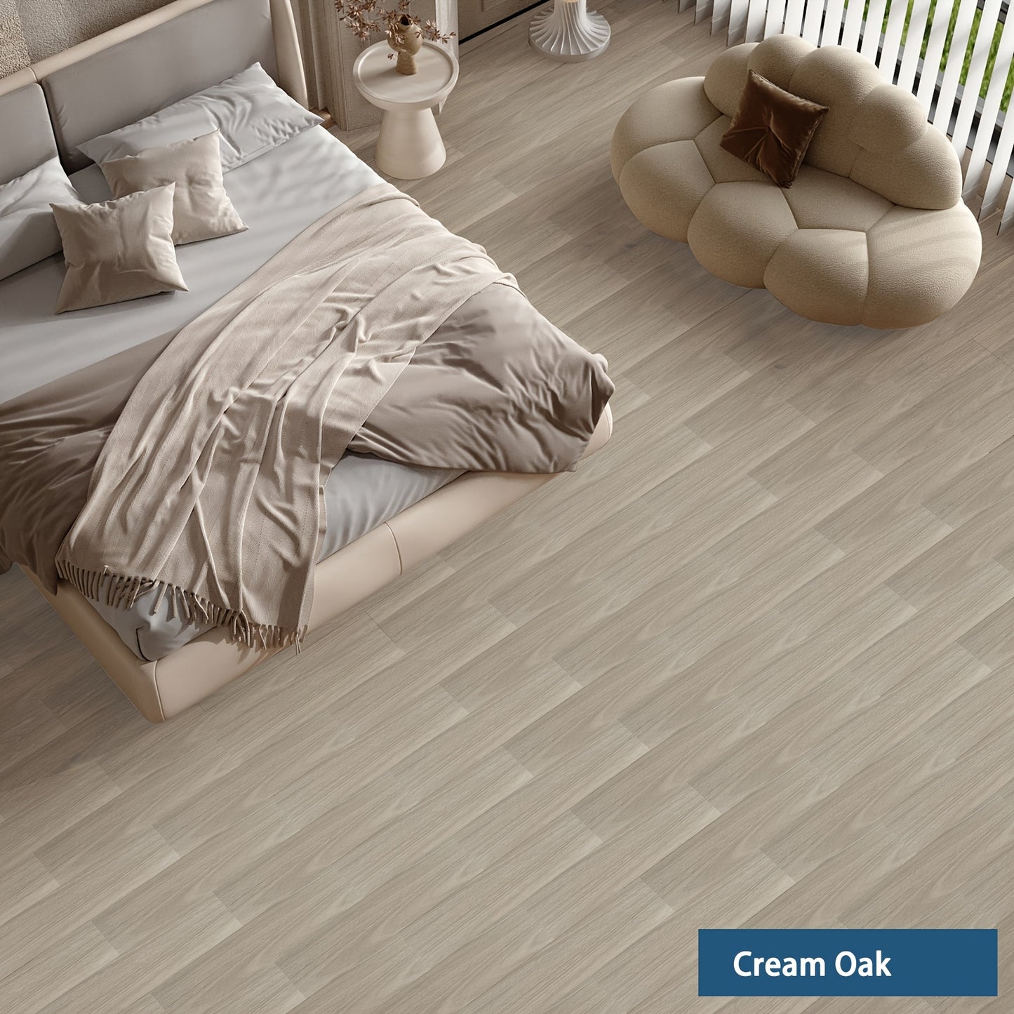 Vinyl Bodenbelag Selbstklebend 50 Stück - Wasserfeste Bodenfliesen Peel & Stick für Küche, Bad & Wohnzimmer