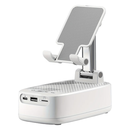 NewRixing 6W Wireless Lautsprecher mit Handyhalter – TWS Dual Pairing, 1800mAh Akku, Hi‑Fi Stereo & Bass, USB‑C, Powerbank, Indoor/Outdoor