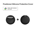 Schwarze silikon-schutzhülle für positioner+ smart tracker android mit find hub app zur ortung von tasche und gepäck