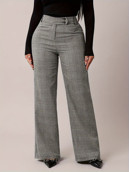 Damen Marlene-Hose Hahnentritt - Seitenansicht