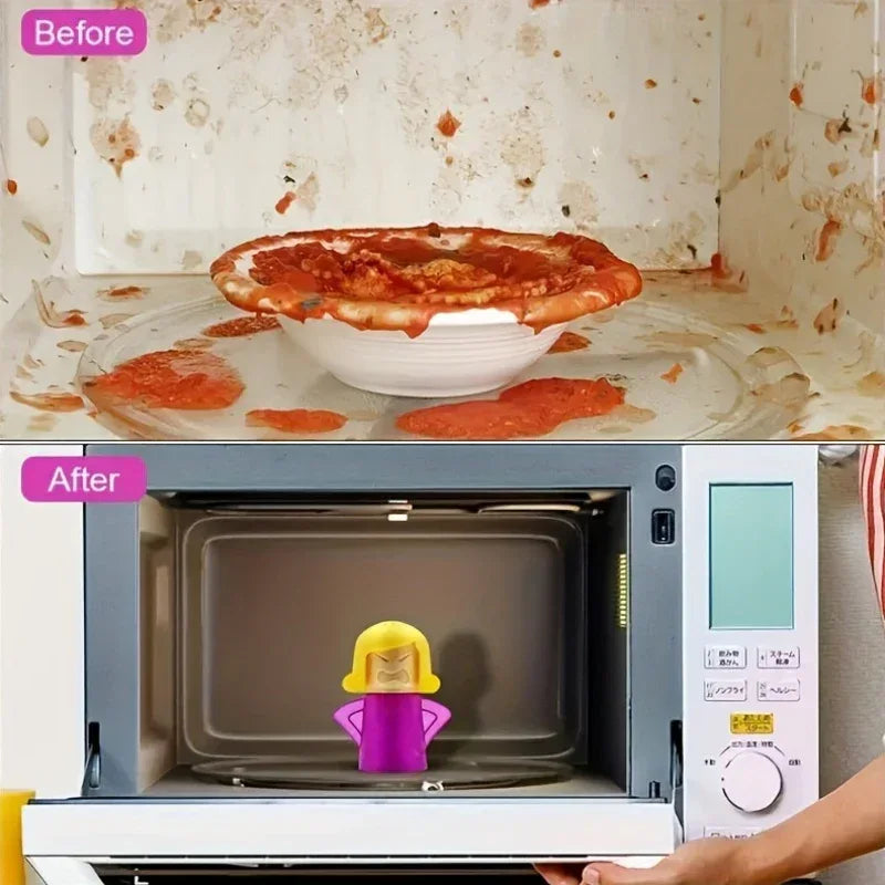 Angry Mom Dampfreiniger Mikrowelle & Backofen - Küchen-Reinigungsbürste mit Kühlschrank-Deodorierer - FUXLShop