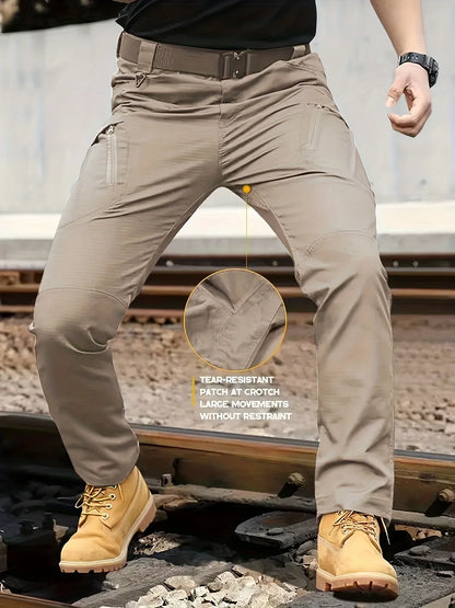 Herren Cargo Hose mit Multitaschen - Tactical Outdoor Arbeitshose - Ganzjahres Polyester - FUXLShop
