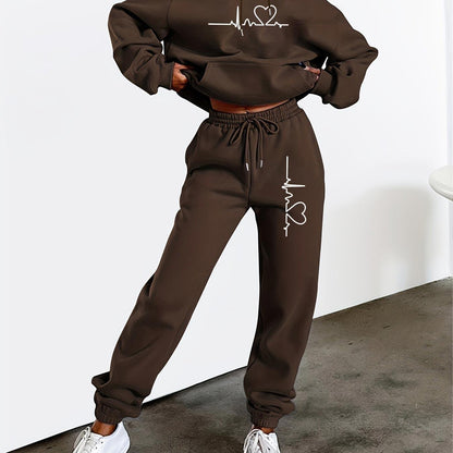 Zweiteiler Cozy – Fleecegefütterter Hoodie & Joggin