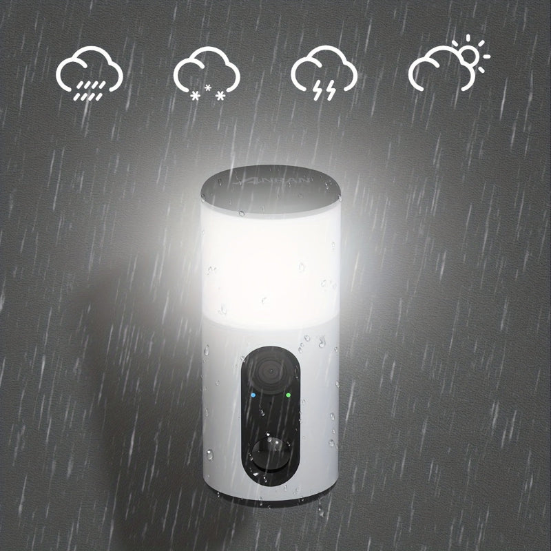 Kabellose Solar-Outdoor-Kamera mit Flutlicht, Farb-Nachtsicht, 2-Wege-Audio, Bewegungsalarm, Alexa-kompatibel, Cloud-Speicher – ANRAN WLAN-Kamera - FUXLShop