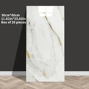 3D Wandpaneele Marmor-Optik selbstklebend 60x30 cm – Schaumstoff, für Bad, Küche & Wohnzimmer - FUXLShop