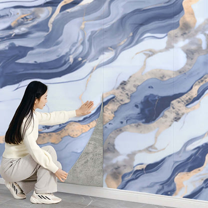 3D Marmor Tapetenrolle – Selbstklebender Schaumstoff-Sticker mit Alufolie, wasserfest & abnehmbar – Für Küche, Bad, Schlafzimmer & Möbeloberflächen - FUXLShop