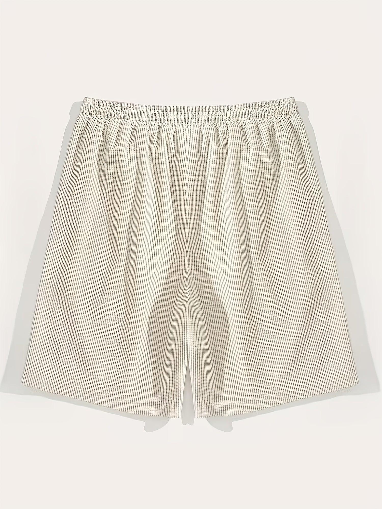 Men's Waffle Shorts - Breathable Athletic Shorts with Drawstring