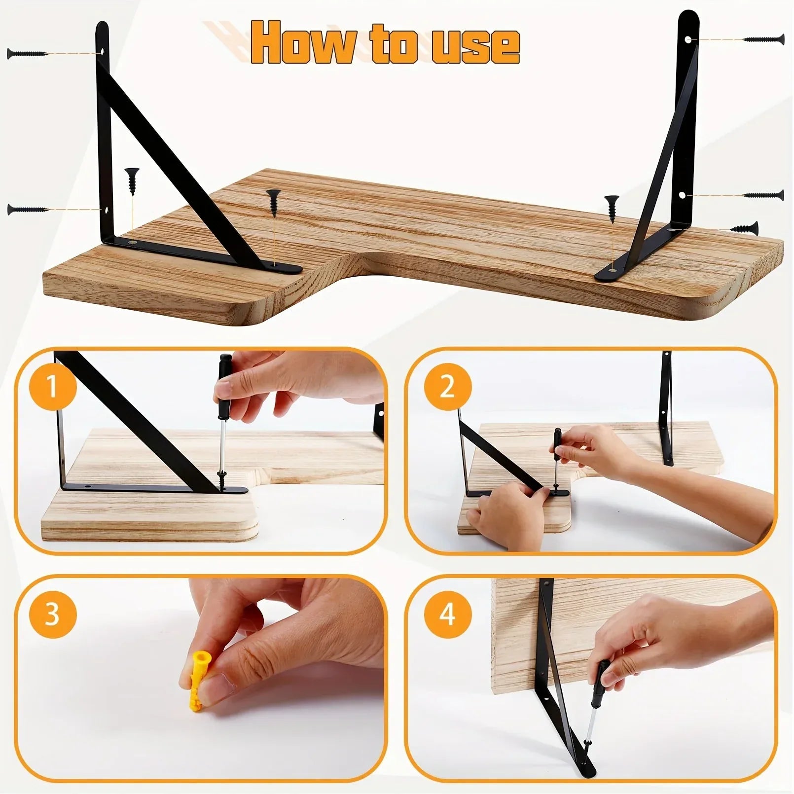 Eckregal Massivholz Wandmontage – Floating Shelf für Wohnzimmer, Küche & Büro - FUXLShop