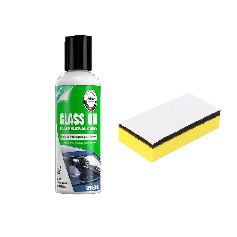 Grüne und weiße glaspolierpaste in glasflasche mit schwarzem deckel und gelbem schwamm zum online bestellen günstige angebote