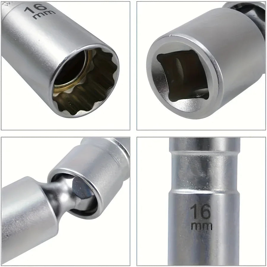 Zündkerzenschlüssel Magnetisch 2er Set - 14/16mm mit Kardangelenk - Heavy Duty - FUXLShop