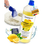Sommerthal teppichreiniger konzentrat 1l transparentflasche blauem deckel lemon duft online bestellen geschenkideen