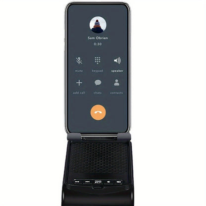 Kabelloser Stereo‑Lautsprecher mit Handyhalter und HD Surround Sound, USB, ≤36V, Polymer‑Akku