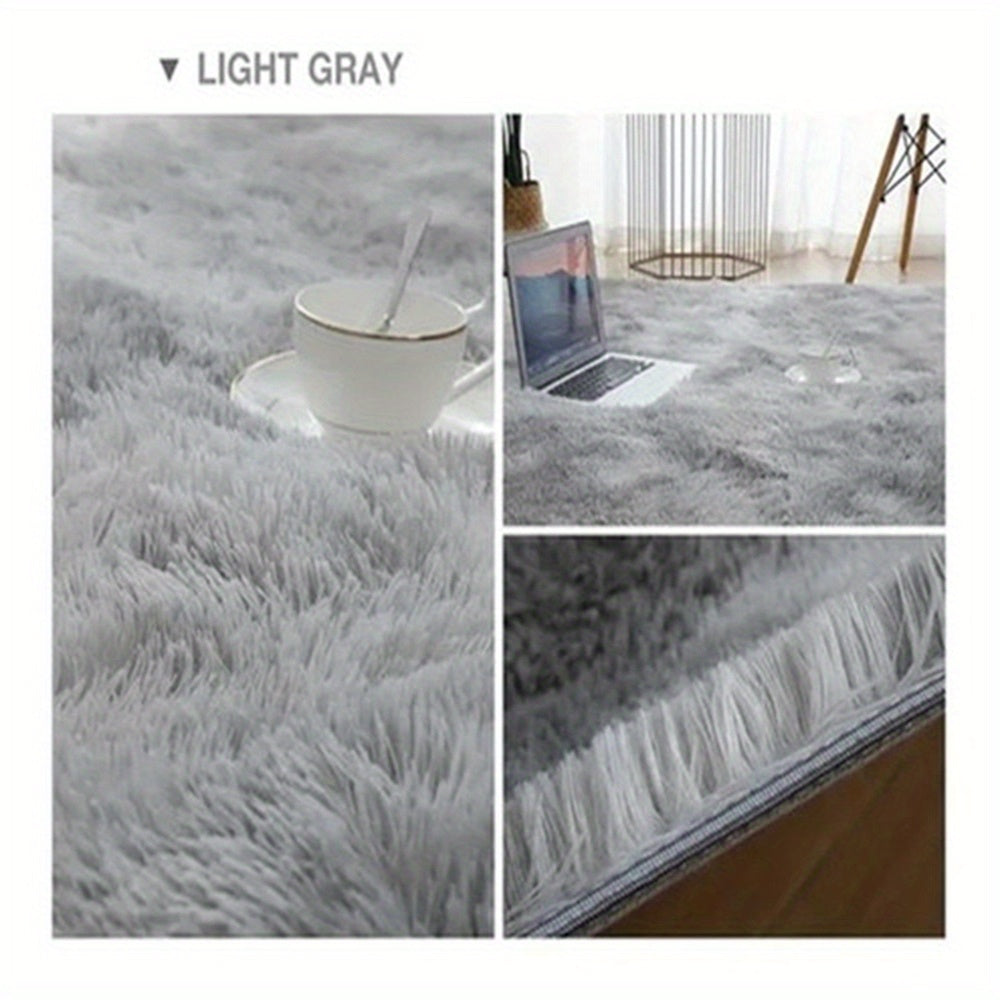 Grauer Farbverlauf Teppich – Tie Dye Matte für Wohnzimmer, Schlafzimmer, Büro & Bettseite – Geschenkidee & Deko (40x60cm–200x300cm)