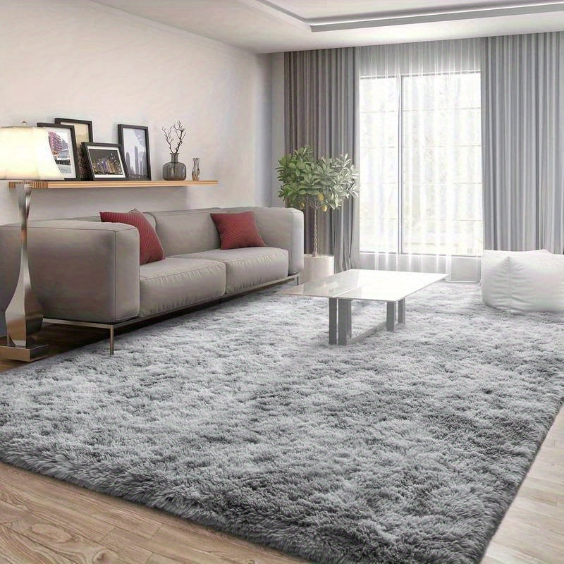 Grauer Farbverlauf Teppich – Tie Dye Matte für Wohnzimmer, Schlafzimmer, Büro & Bettseite – Geschenkidee & Deko (40x60cm–200x300cm)