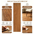 Selbstklebende Bodenplatten Holzoptik – 30 Stk. (2,7 m²), Zuschneidbar, PVC 1 mm – FUXLShop