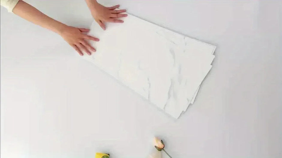 52x Marmor-Design PVC Wandsticker – Wasserfest & Abnehmbar für Bad, Küche & Wohnzimmer - FUXLShop