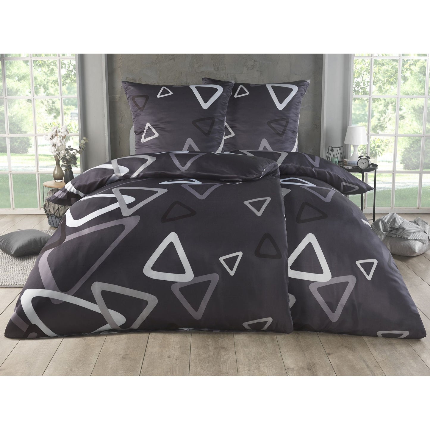 Bettwäsche-Set 135x200 4-teilig – Allergikerfreundlich – Spannbettlaken 135x200 & Kissenbezug 80x80 | Modern & Hochwertig