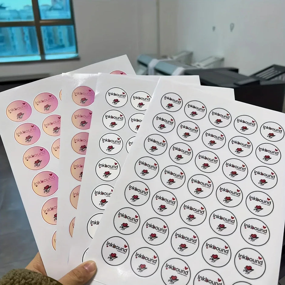 Anpassbare PVC-Sticker Set (140/210/350 Stück) – 3,5cm Hochwertige Aufkleber für Party, Geschenke & Business - FUXLShop