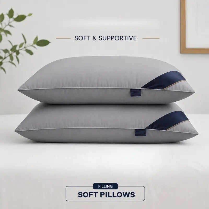 Kissen 65 × 40 cm im 2er oder 4er set mit weicher füllung graue kissen mit navy blauen streifen zum online bestellen oder als geschenkideen