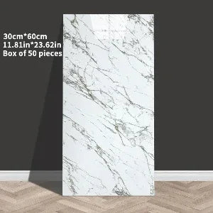 3D Wandpaneele Marmor-Optik selbstklebend 60x30 cm – Schaumstoff, für Bad, Küche & Wohnzimmer - FUXLShop