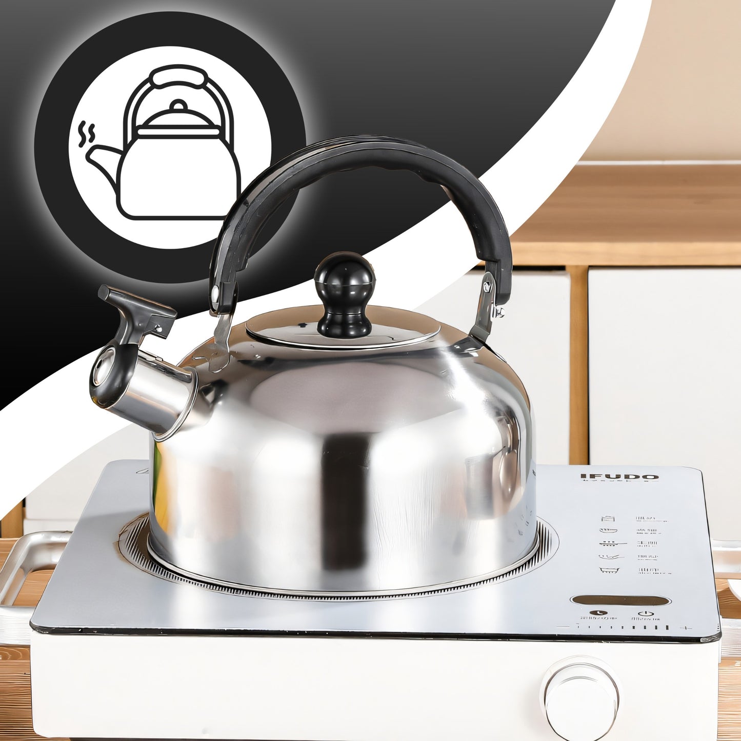 11-teiliges Edelstahl Kochgeschirr-Set - Induktion & Gas - Töpfe, Pfannen & Wasserkocher