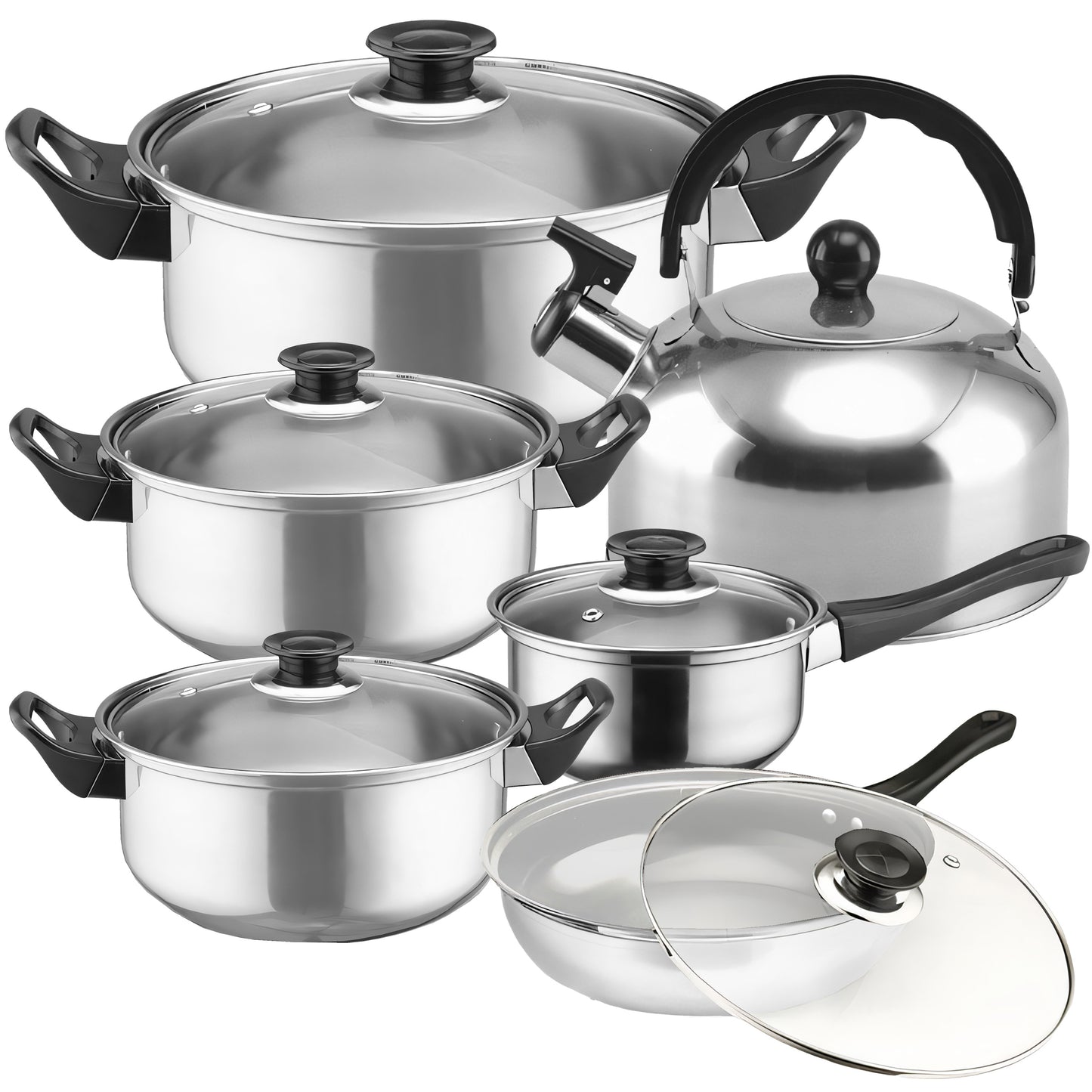 1-teiliges Kochgeschirr-Set Edelstahl Details