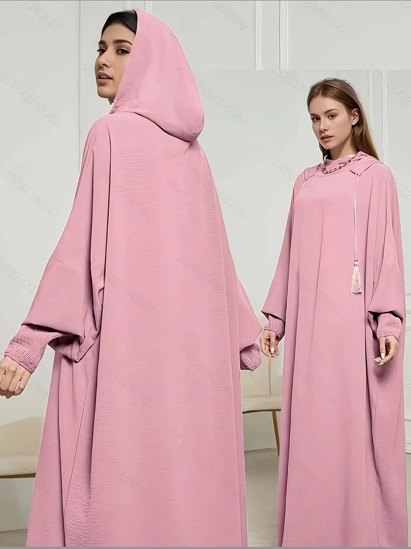 Plus Size Ice-Fiber Hijab Khimar – Faltenfrei, Leicht & Locker | Kapuzen‑Kopftuch für Damen | Frühling Sommer Herbst - FUXLShop